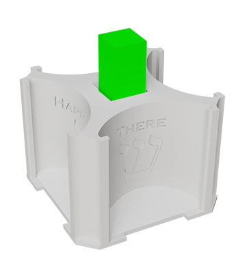 Insert spring clip into dreidel core